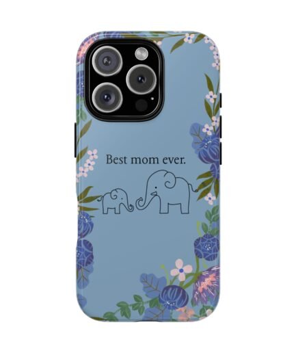 Mommy Elephant - Blue - iPhone