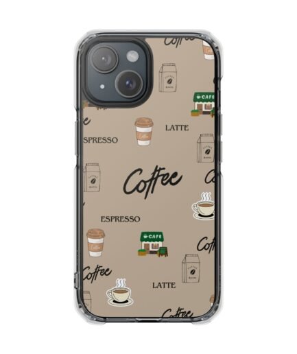 Magnetic Clear Brown Coffee Case