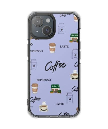 Magnetic Clear Coffee Case - Purple